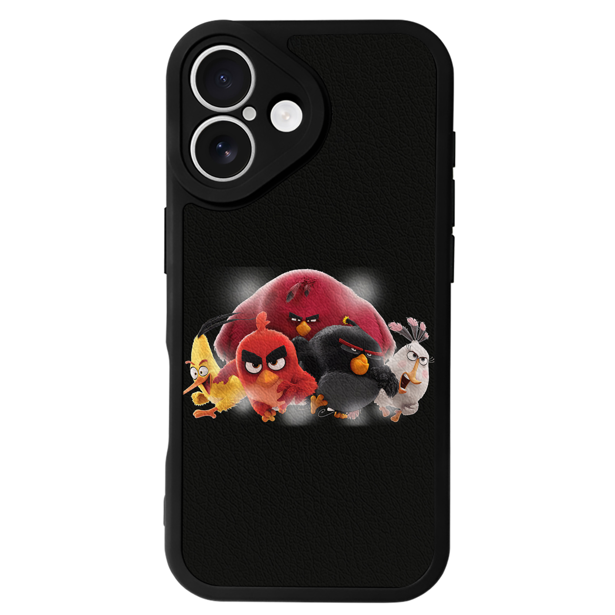 （画像用） Angry Birds アングリーバード 【iPhone 16シリーズ対応】シリコンスマホケース（レザー調） 材質：シリコン